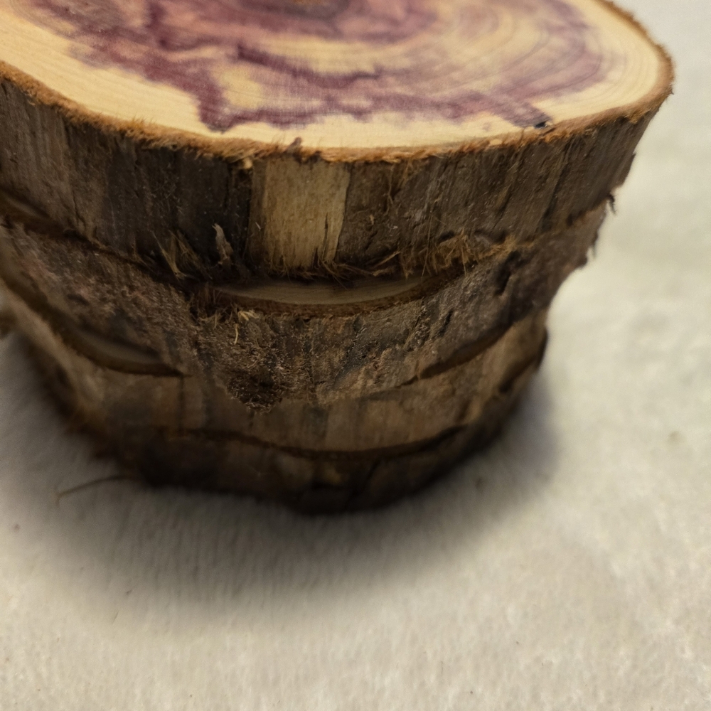 Handmade Wood Coasters Set of Four Eastern Red Cedar - Picture 6 of 6